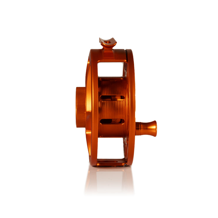 2025 Custom Campfire Orange Reel, 7 Plus