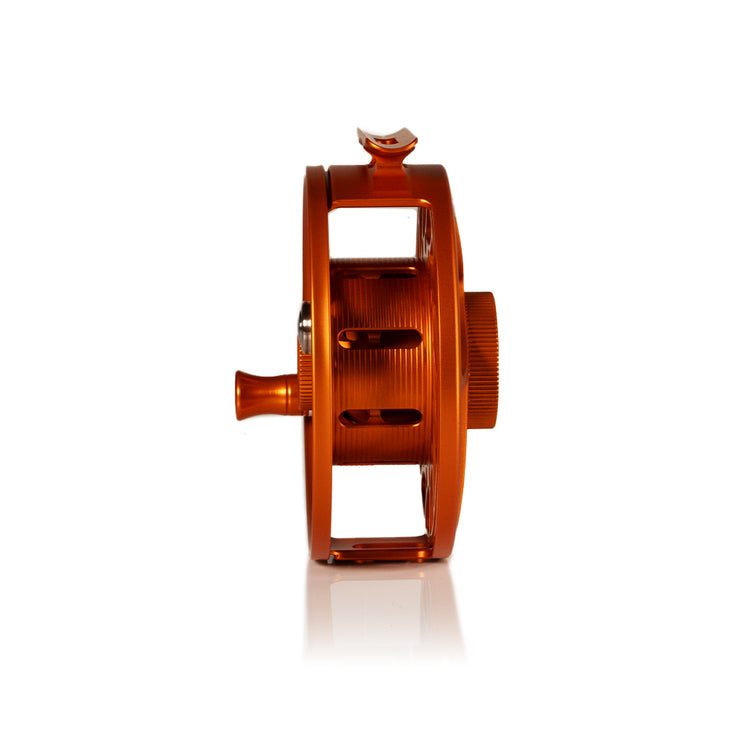 2025 Custom Campfire Orange Reel, 7 Plus