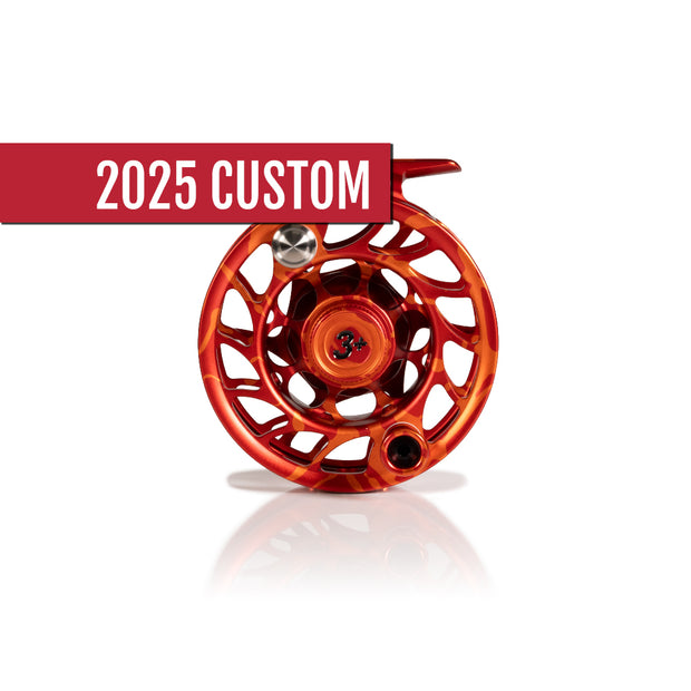 2025 Custom Magma Red-Orange Reel, 3 Plus