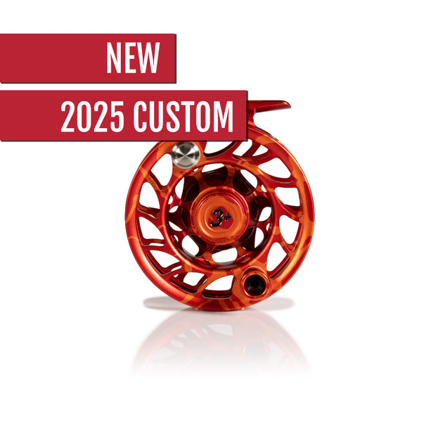 2025 Custom Magma Red-Orange Reel, 3 Plus