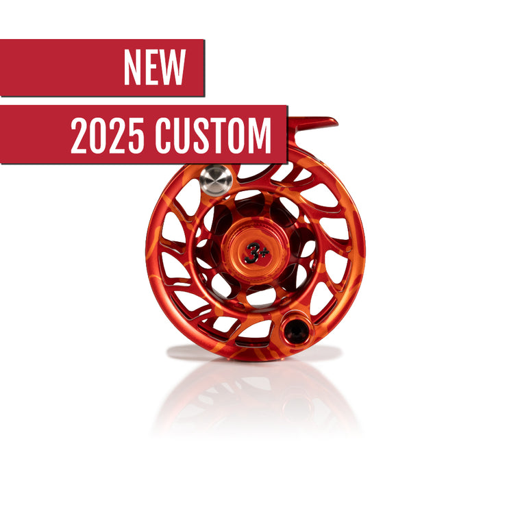 2025 Custom Magma Red-Orange Reel, 3 Plus