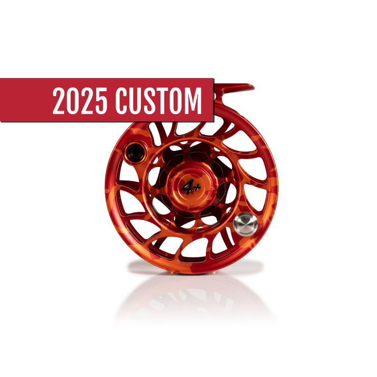 2025 Custom Magma Red-Orange Reel, 4 Plus