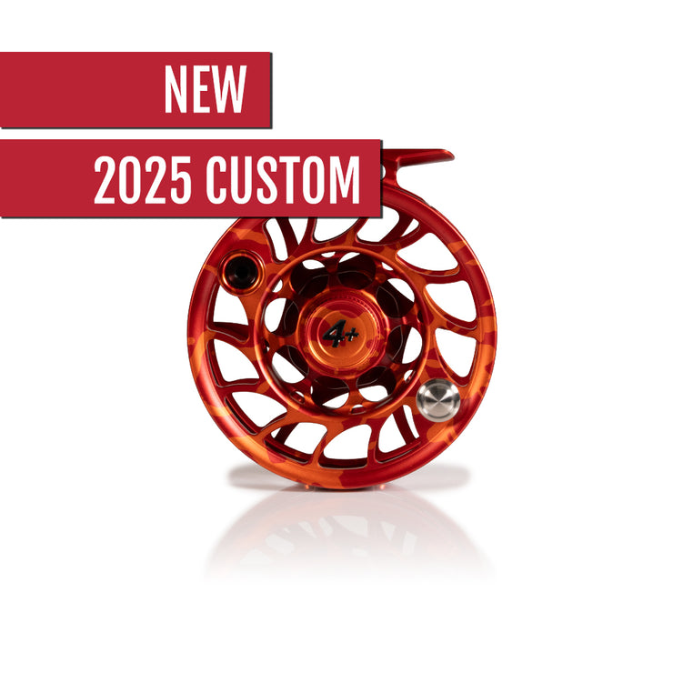 2025 Custom Magma Red-Orange Reel, 4 Plus