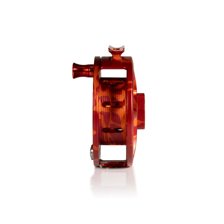 2025 Custom Magma Red-Orange Reel, 5 Plus