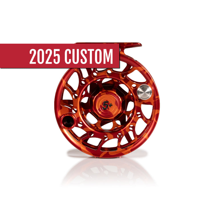 2025 Custom Magma Red-Orange Reel, 5 Plus