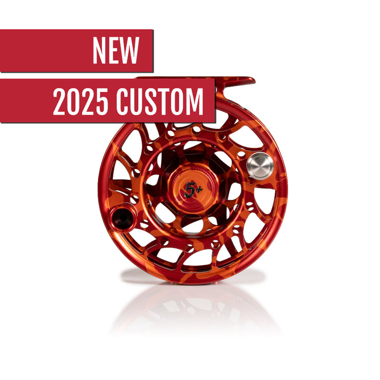 2025 Custom Magma Red-Orange Reel, 5 Plus