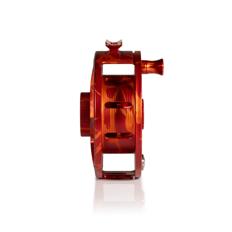 2025 Custom Magma Red-Orange Reel, 7 Plus