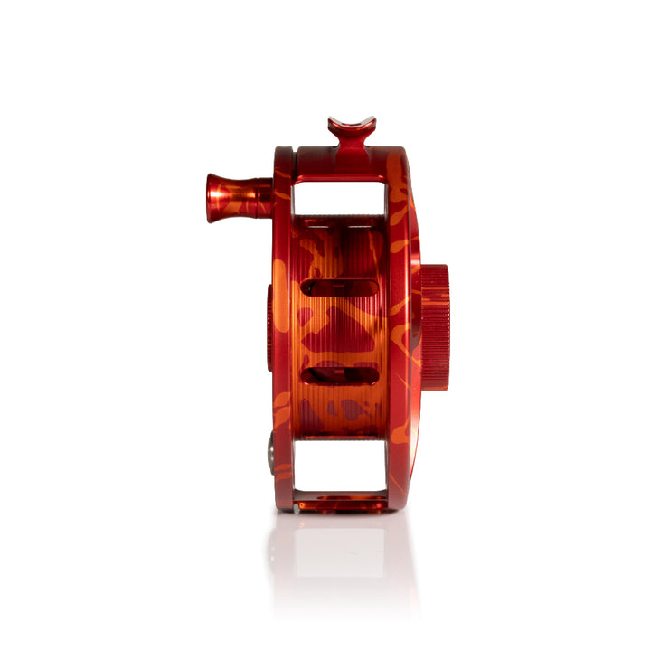 2025 Custom Magma Red-Orange Reel, 7 Plus