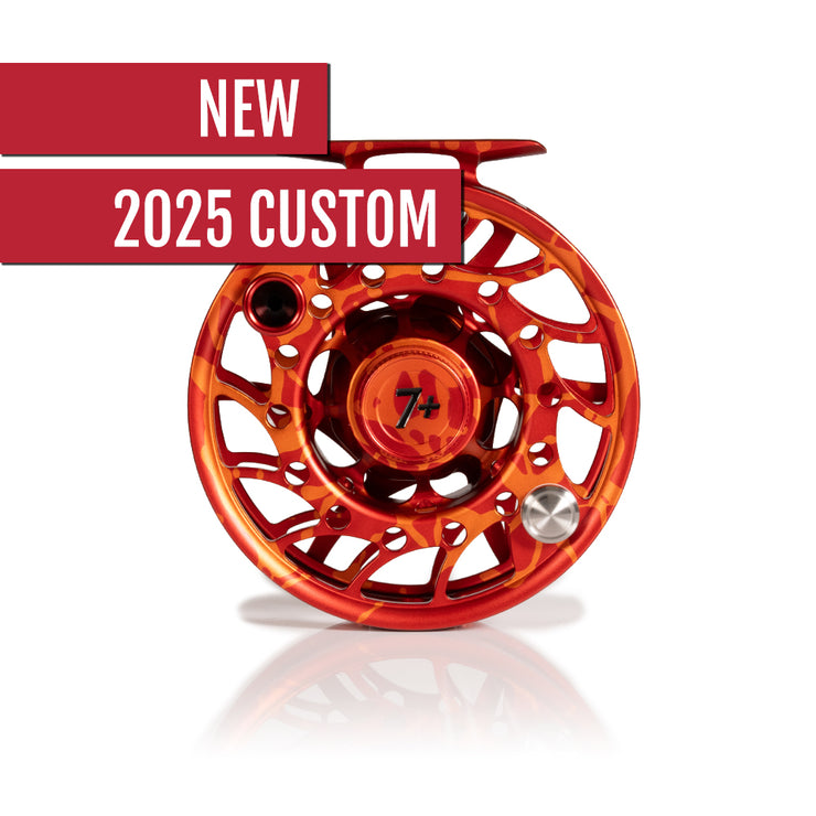 2025 Custom Magma Red-Orange Reel, 7 Plus