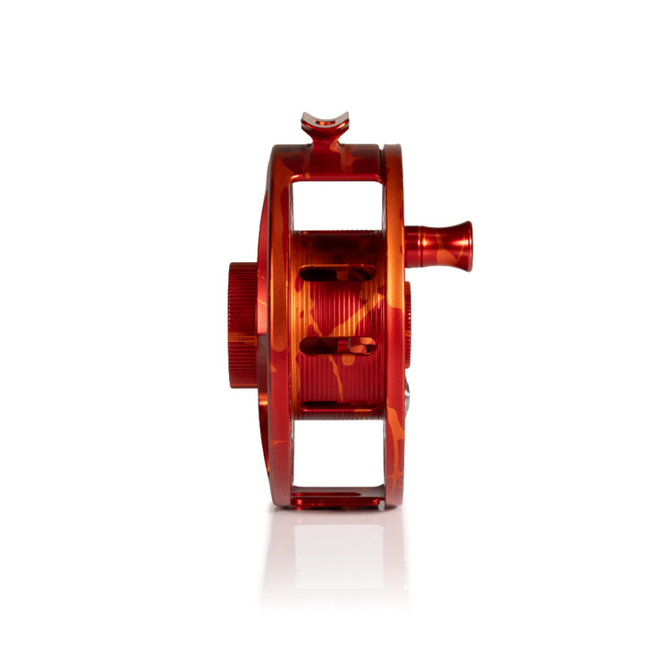 2025 Custom Magma Red-Orange Reel, 7 Plus