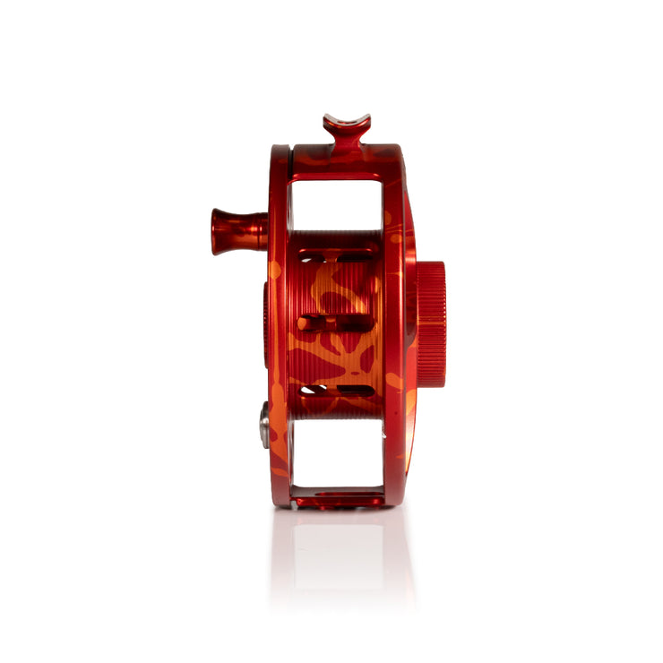 2025 Custom Magma Red-Orange Reel, 7 Plus