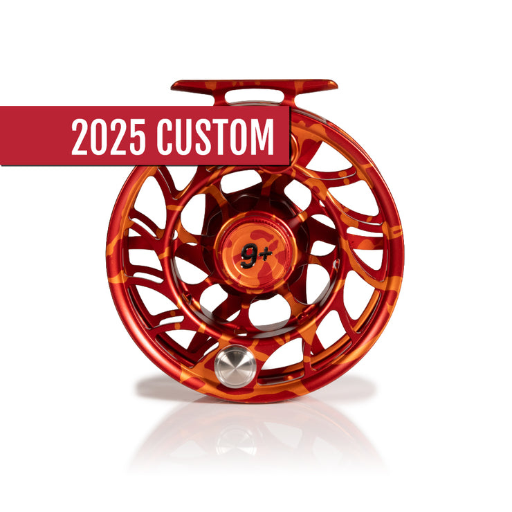 2025 Custom Magma Red-Orange Reel, 9 Plus