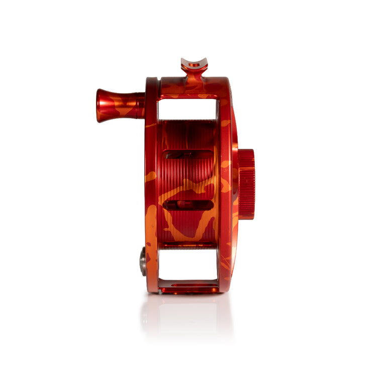 2025 Custom Magma Red-Orange Reel, 9 Plus