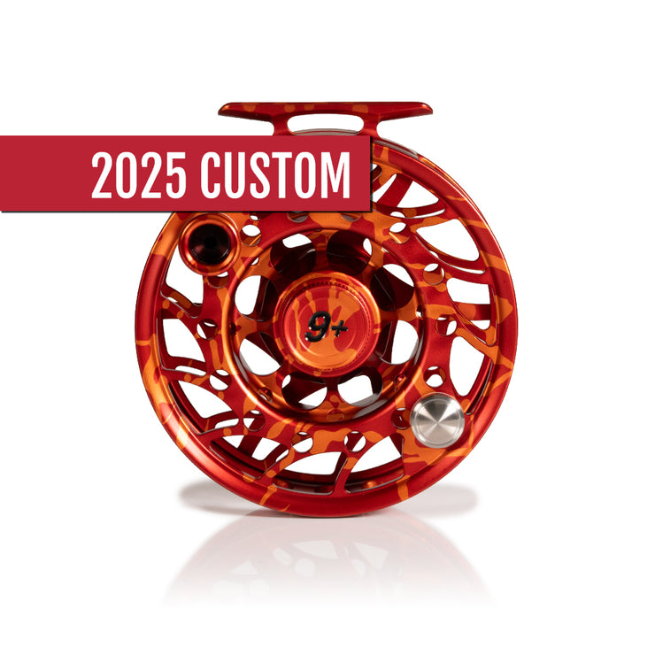 2025 Custom Magma Red-Orange Reel, 9 Plus