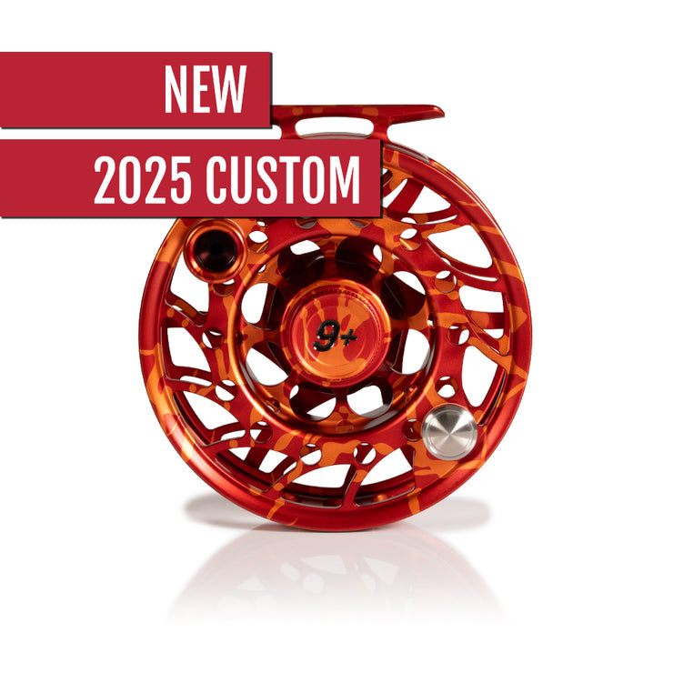 2025 Custom Magma Red-Orange Reel, 9 Plus