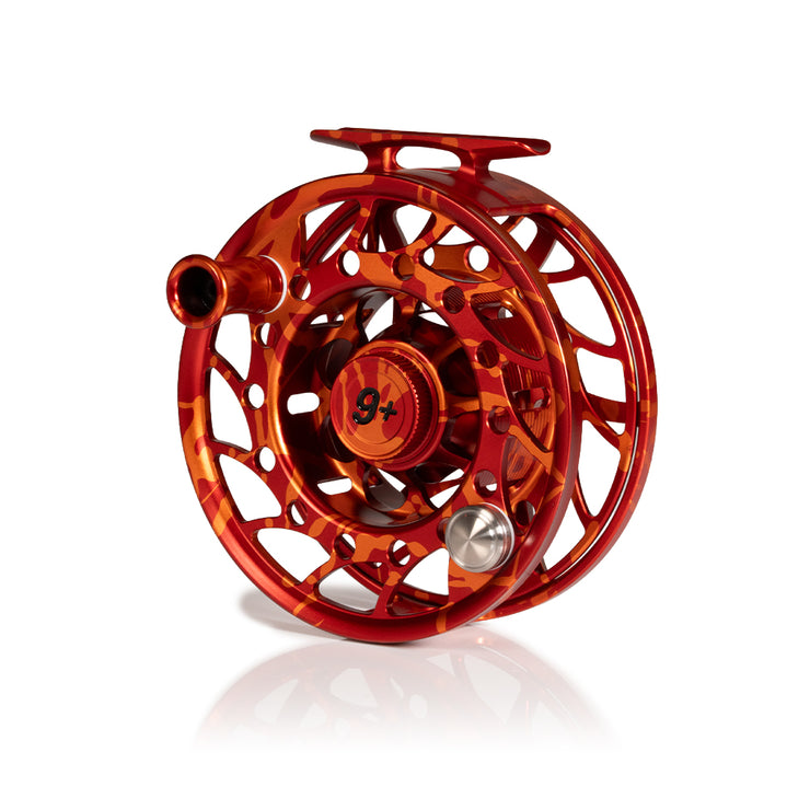 2025 Custom Magma Red-Orange Reel, 9 Plus