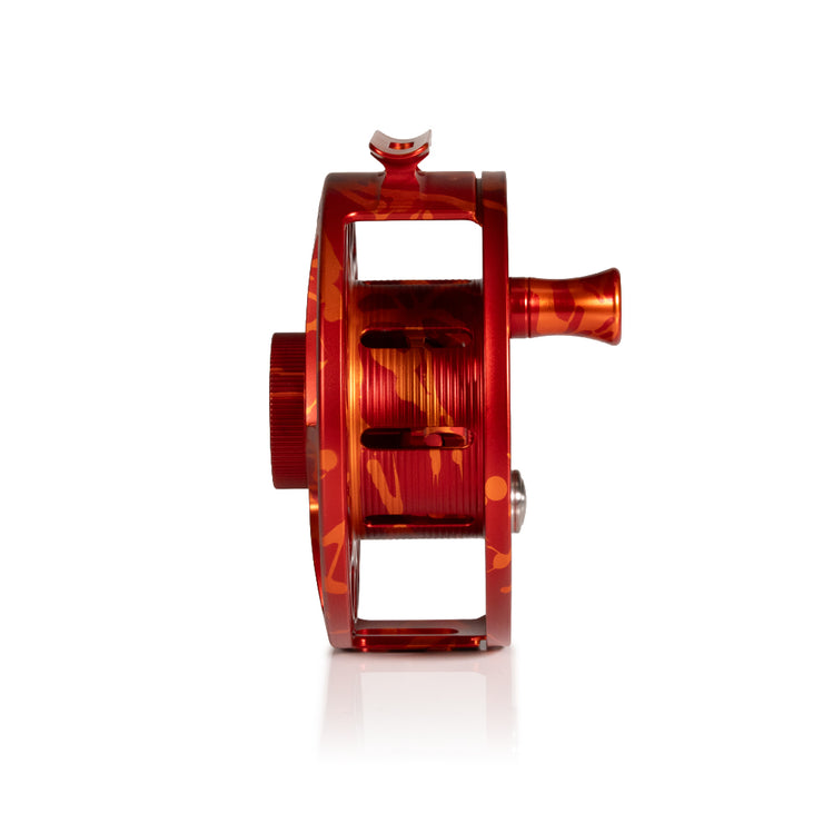 2025 Custom Magma Red-Orange Reel, 9 Plus