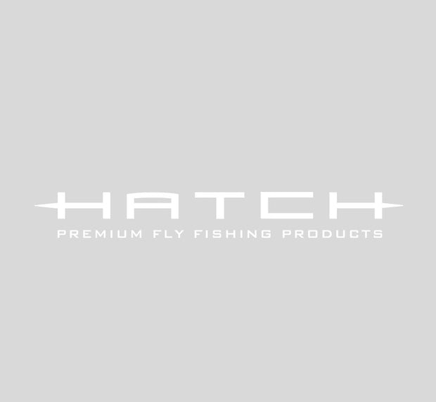 <img src="HatchBoatSticker20_White.jpg" alt="white 20 inch sticker reading Hatch Premium Fly Fishing Products on a grey background">