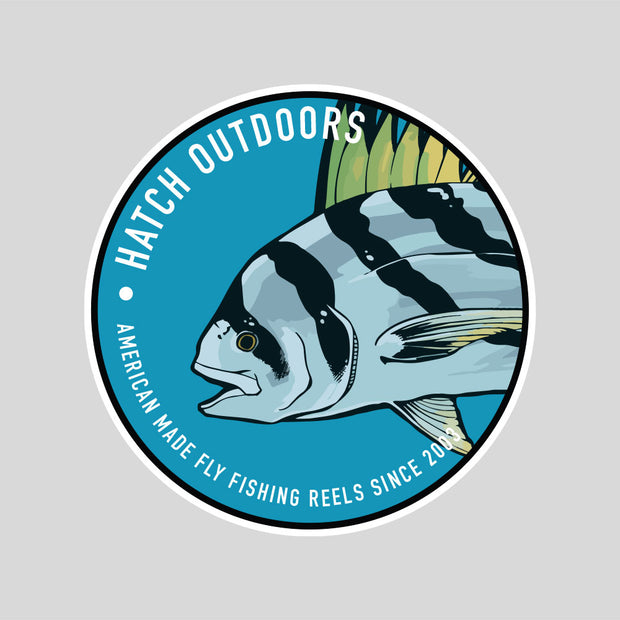 Rooster Fish Sticker