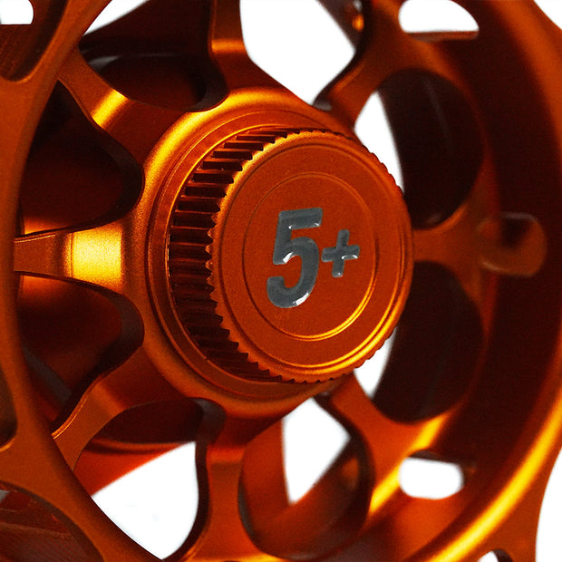 2025 Custom Campfire Orange Reel, 5 Plus
